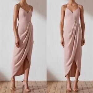 Shona joy 8 pink Cocktail Draped Dress